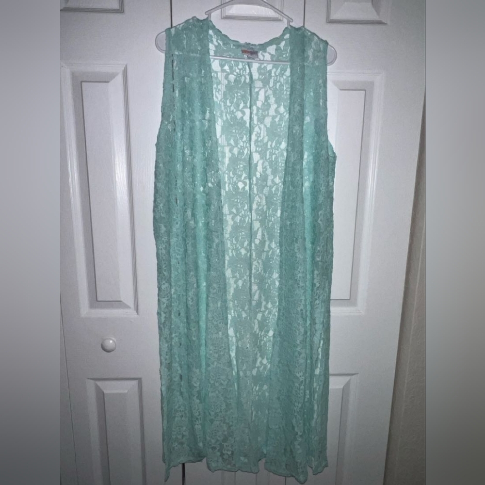 LULAROE CARDIGANS WOMENS SIZE M GREEN
